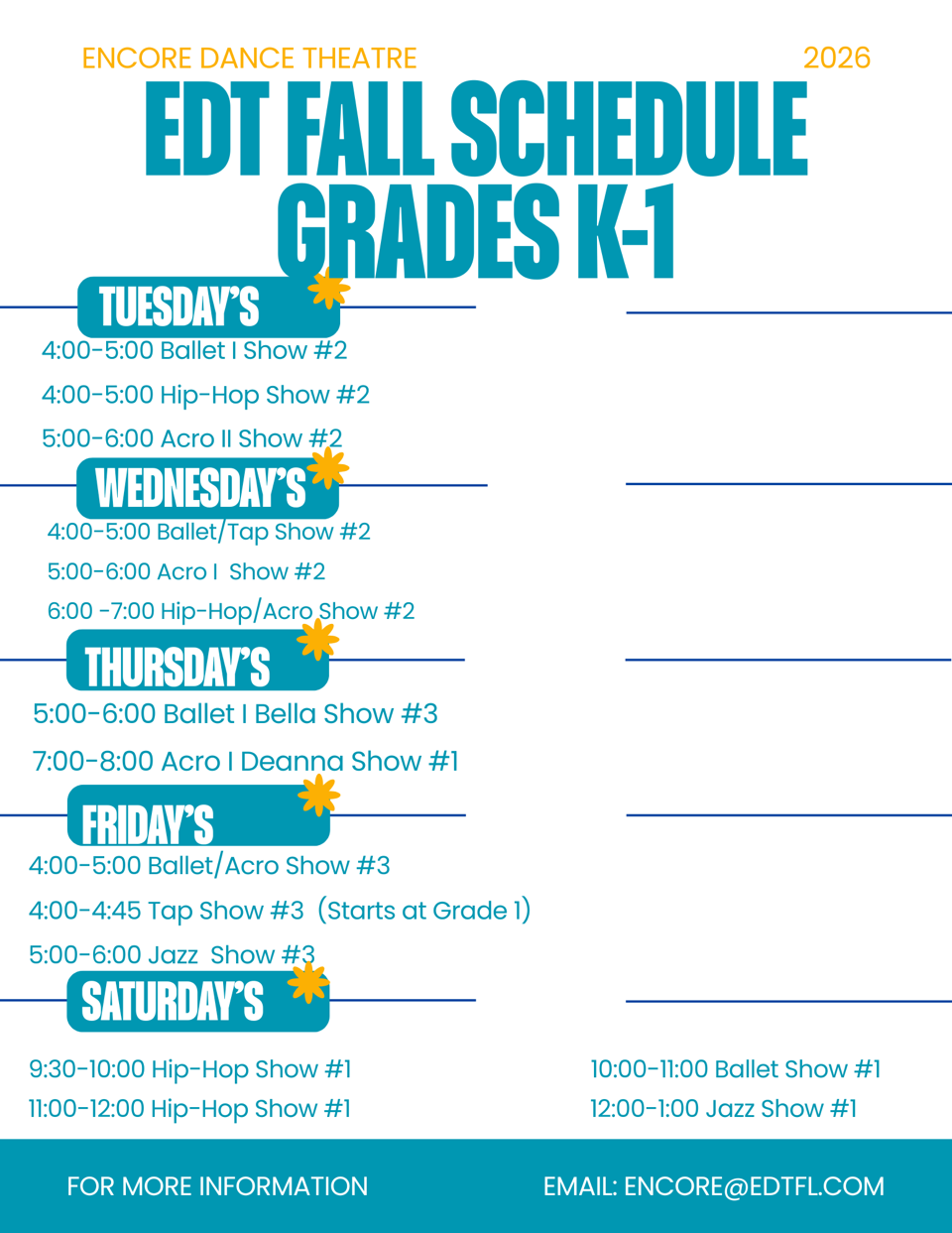 fall classes