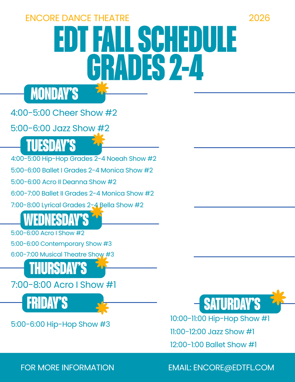fall classes