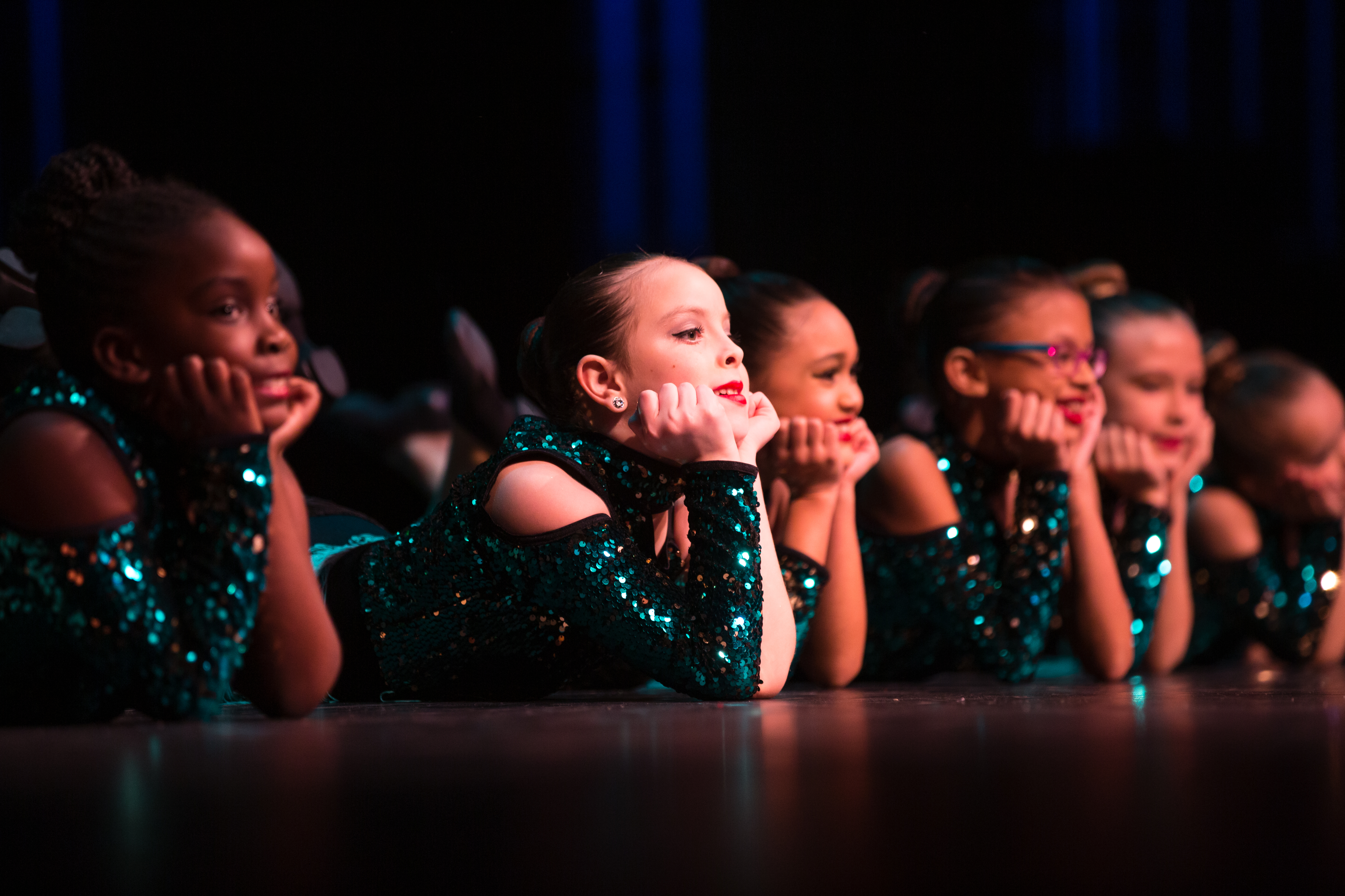 dancers lying on stage